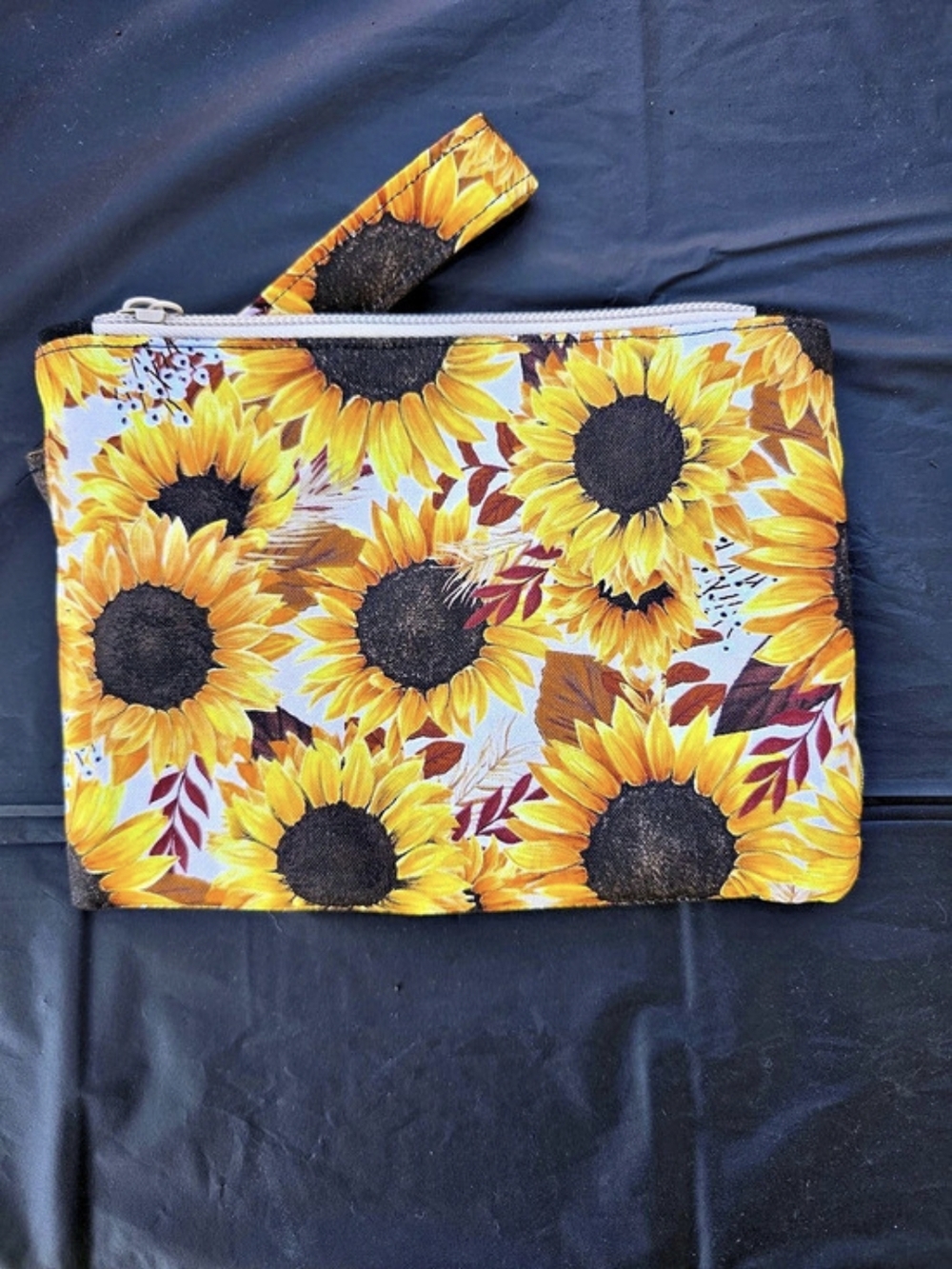 Sunflower Floral Wristlet
